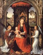 Hans Memling Madonna nad Child with Angels Germany oil painting artist
